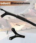 Miter Saw Hold Down Stick Hand Saver For Safe Woodworking, Push Stick dimensions shown with ergonomic black grip