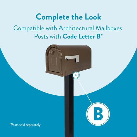 Heavy Duty Post Mounted Bronze Mailbox Built Tough With Weatherproof Galvanized Steel Large Curbside Mailbox With Magnetic Latch