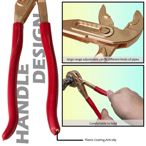 Non Sparking 10 Piece Tool Set Built Like A Workhorse With Beryllium Copper Tools Including Screwdrivers Pliers Adjustable Wrench
