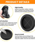 Product details for Rubber Grommets 2-1/8 In ID, 2-1/2 In Drill Hole, showing flexible rubber material and installation guidance.