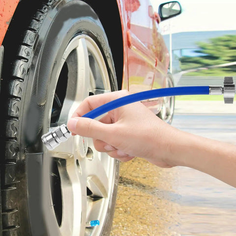 Heavy Duty Truck Trailer Air Line Hose Assembly With Quick Connect Brake Fittings Built In Leak Proof Protection Blue Zinc Alloy Pu Material For Simple Plug And Play Top Quality Installation Fits Most Semi Trucks And Trailers Safely, blue hose at truck wheel