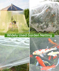 Two Pack Ultra Fine Garden Netting 10x33Ft See Through Insect Barrier For Protecting Veggies Fruits Flowers And Plants