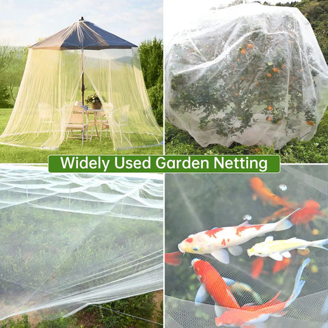 Two Pack Ultra Fine Garden Netting 10x33Ft See Through Insect Barrier For Protecting Veggies Fruits Flowers And Plants