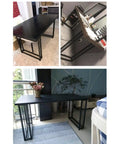 Rock Solid Heavy Duty Steel Table Legs For Dining Desk And Coffee Table Built Damn Tough With Adjustable Feet used in modern black desk setup.
