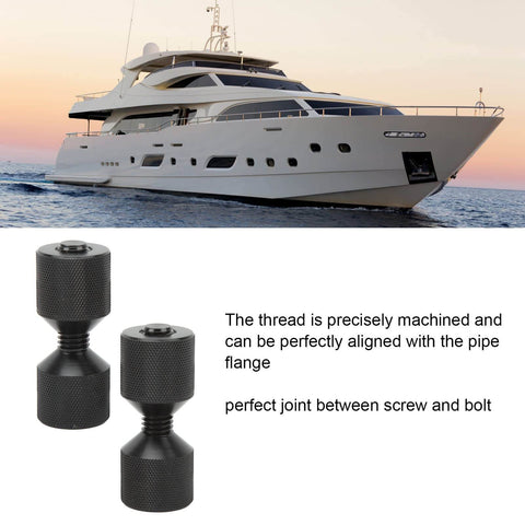 Diameter Alignment Pin With Flange And Two Hole Design, Heavy Duty Stainless Steel Threaded Rod Construction For Precise Positioning