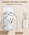 Wireless Light Switch Remote Kit For Lamps And Fans No Wiring Needed, 100 Ft RF Range, Pre Programmed Plug And Play Keychain Outlet