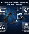 Real Time Telescope Eyepiece Camera For Astrophotography No Fuss 1.25 Inch USB Digital Camera With 640x480 Resolution Live View To PC Universal Fit For Any 1.25 Inch Telescope with illustrated features