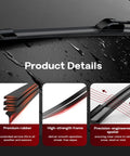 Top Shelf 22 Plus 22 Inch Windshield Wiper Blades close-up showing premium rubber, high-strength frame, and precision-engineered spoiler.