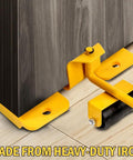 Vivicreate Heavy Duty Furniture Mover Kit With Wheels And Sliders For Moving Sofas Beds And Cabinets Includes Roller Dolly Tool To Slide Large Appliances Like Washing Machines Easy Lifter Helper In Yellow on a wooden floor.