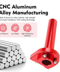 Top Shelf Performance Heavy Duty Motorcycle Throttle Grip 22 Mm 7 8 Inch Cnc Aluminum Handlebar with red alloy finish and durability features.