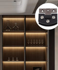 Heavy Duty Glass Door Hinges for Tempered Glass Cabinets No Drilling Required Stainless Steel Clamp Hinges With Smooth Operation Built To Last For Wine Cabinets Showcases And Display Cabinets Easy Install, black clamp hinge on wine cabinet door
