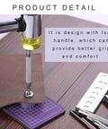 Snap Rivet Setter Kit 11 Piece Set with 7 Snap Fastener Tools demonstrating leather hole punching on table