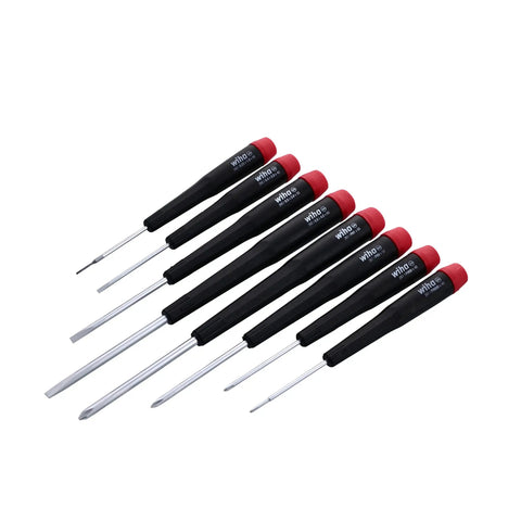 Eight Piece Slotted And Phillips Screwdriver Set With Rugged Canvas Pouch Precision Chrome Vanadium Molybdenum Tips Easy Spin Cap