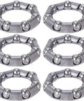 Six Pack Bicycle Crank Bearing Set 5/16 Inch 7 Balls 38 OD 24 ID 8 MM Ball Size Replacement Bottom Bracket Bearings.