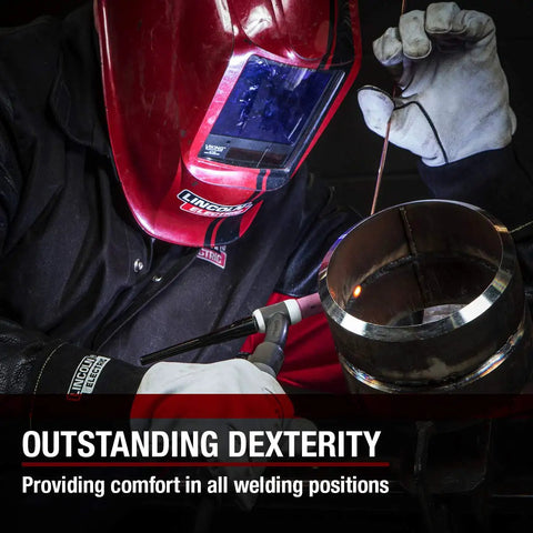 Welder using Grain Leather TIG Welding Gloves for Pro Welders with High Dexterity and Soft Feel Medium Size K2981 M
