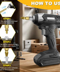 How to use Six Piece Screw Extractor Set With HSS 4341 Bits For Damaged And Broken Screws In A Handy Tool Box; drill and steps shown