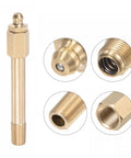 Close-up of Brass Straight Grease Fitting G1 8 Thread 80mm Length for Hydraulic Lubrication Tools showing details and thread.