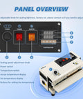 ProGrade Commercial Heat Sealer Machine With Adjustable Temperature And Speed panel overview