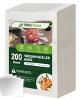 Heavy Duty Vacuum Sealer Bags 8x12 Inch 200 Quart BPA Free Food Saver Storage For Sous Vide Freezer And Meal Prep with diamond grid