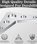 Heavy Duty Steel Weld On Triangle Gussets 12 Piece Kit Featuring Tough As Nails Reinforcement Plates top view showcasing mounting holes.