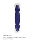Spline tool from DIY Door And Window Screen Repair Kit 36x84 Inches Charcoal Mesh With Spline And Rolling Tool, easy installation.