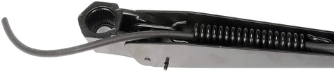 Passenger Side Windshield Wiper Arm For Select Kenworth Trucks Direct Replacement That Restores Functionality And Provides Durable, Easy Fit For Reliable Performance In Snow, Rain, And Everyday Runs. Black metal passenger-side windshield wiper arm close-up