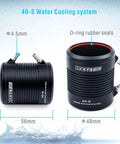 Powerhouse 1600KV Waterproof Brushless RC Boat Motor With Cooling System featuring Rocket RC water cooling system components