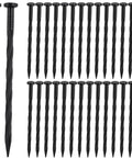 Heavy Duty Landscape Spikes 8 Inch Pack Of 100 For Weed Barrier And Paver Edging, Spiral Anchoring Stakes black color
