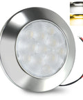 2 In 1 LED Marine Courtesy Light For Boat Interior With 2.8 Inch Ceiling Light And 11 LEDs, Cool White To Warm White Color Change