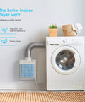 3 In 1 Indoor Dryer Vent Kit With Stainless Steel Screen, Polyester Filter And Water Drawer System connected to washing machine