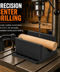 Heavy Duty Abs V Block Jig Fixture For Dead On Center Drilling And Precision Milling Projects Up To Two Point Five Inches with wooden stock.
