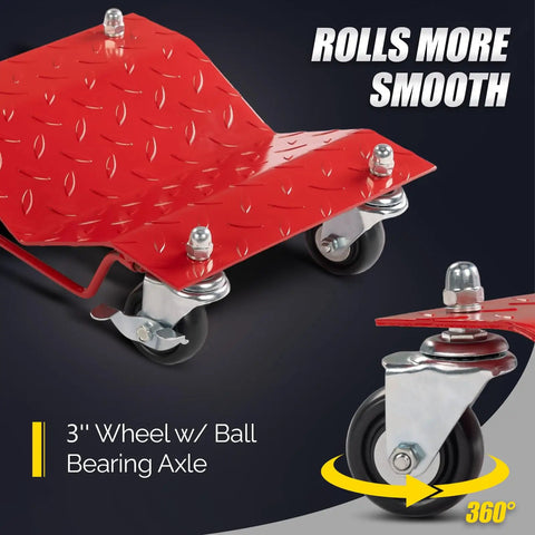 Total Game Changer Car Dolly Set Of 4 Features 6000 Lbs Capacity Heavy Steel Wheel Skates And Sure Grip Brakes For Zero Stress Garage Rearranging And Easy No Sweat Transfers