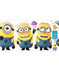 Despicable Me 2 Yellow Giant Wall Decals Set Of 11, 12 In Wide By 48.5 In High Peel And Stick Decor with Minions and Cupcake