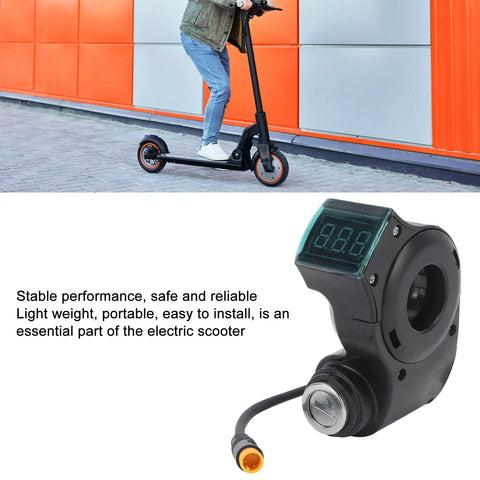 10 Inch Electric Scooter Handlebar Switch Lock With ABS Construction Digital Battery Power Display Replacement With Keys Built To Last For Daily Rides No Fuss Security