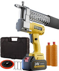 24V Battery Powered Grease Machine Kit With 18 Inch Hose And Hard Pipe 12000 PSI High Pressure Electric Grease Gun Pro Grade