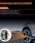 Beefed Up Front Wheel Bearing Hub Assembly For 2011 To 2014 Ford Expedition F 150 Lincoln Navigator 4WD Six Lug Two Piece Set OE Replacement Durable