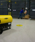 Portable Electric Salamander Heater 45kW 480V 3Phase With Thermostat and Forced Air in a warehouse environment.