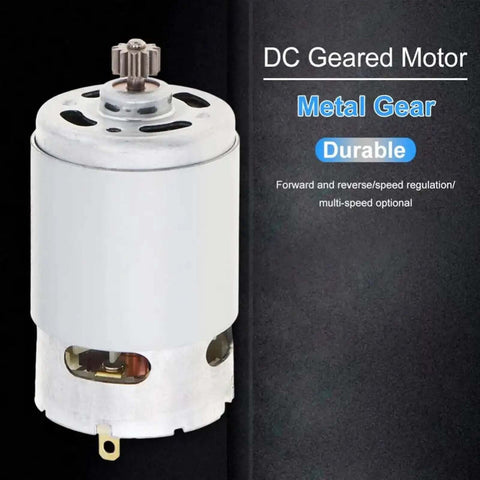 Rs550 Micro Dc Motor 18V 27500Rpm 11 Teeth Gearbox, durable metal geared motor for high-speed tool replacement.