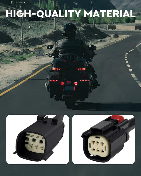 Tour Luggage Pack Quick Disconnect Wiring Harnesses For Harley Touring Rigs Plug And Play Power Tap Harnesses Fit Road Glide Road King Street Glide Electra Glide Standard And CVO Models 2014 To 2024