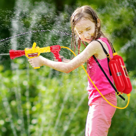 Dope Firefighter Backpack Water Gun For Kids Massive Capacity Summer Backyard Water Fight Toy Straight Fire Ultra Pro Outdoor Refillable Play Gear For Family