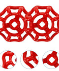 Red Metal Gate Valve Handwheel Set Five Pack For One Half Inch Hose Bibs Replacement Handles For Faucets And Valve Shutoffs