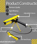 Heavy Duty Manual Hydraulic Pipe Bender With 20 Ton Force Quick Release Tubing Roller For Steel And Copper Fits Standard Tubing Sizes comes with adjustable column.