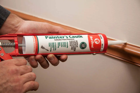 Applying Painters Caulk 10.1 Ounce Acrylic Latex Sealant For Interior And Exterior Use, Water Cleanup, Ready To Paint In Two Hours