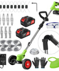 Cordless Weed Wacker With Blade 24V Power 880W Copper Motor Two 4Ah Batteries And Charger 3 In 1 Lightweight Grass Trimmer kit