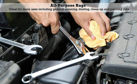 Person using wrench and cleaning engine with Cotton Nylon Cleaning Rags Bale 125 Plus Pieces Ready To Use Right Out Of The Bale Heavy Duty Wiping Cloths Tshirt Rags Recycled Rags 20x20 Inches Ideal For Garage Shop Home Cleaning