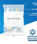 Top Shelf Nine By Twelve Inch Clear Plastic Ziplock Bags Quick Snap Zip Seal And Writable White Label Blocks Five Hundred Count storage pouch with toiletries.