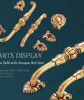 Two Pack 5 Inch Brass Cabinet Pulls Antique Floral Pattern Cupboard Handles And Drawer Pulls Solid Brass Kitchen Hardware