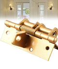 Self Closing Spring Hinge for Cabinets and Furniture, heavy duty iron spring loaded hinge in gold, home upgrade accessory