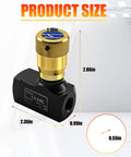 Heavy Duty Hydraulic Flow Control Needle Valve for Single Direction Shutoff, 5000 PSI, Carbon Steel, NPT, dimensions shown