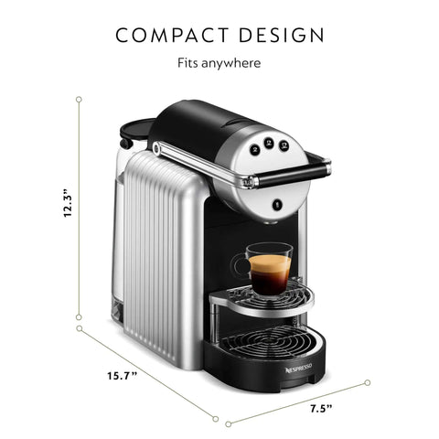 Zenius Professional Coffee Machine Starter Bundle For Businesses With Quick Startup Guide And Two Recycling Bags, front view